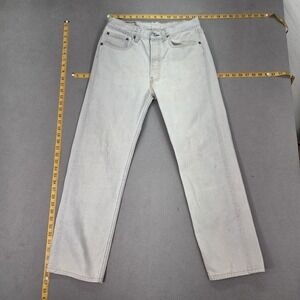 Vintage Levis 501xx Jeans Mens Light Wash Button Fly Made USA Stains 28x26